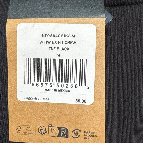 NWT The North Face Jet Black Crewneck - Picture 4 of 4